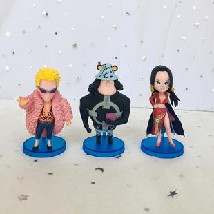 海贼王8款 王下七武海手办动漫公仔女帝鹰眼模型车载蛋糕人偶摆件