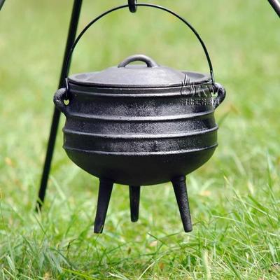 南非锅户外锅铸铁锅带腿炖锅鼎三腿锅potjie/South African Pot