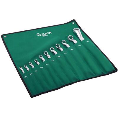 世达08012梅花扳手套装 双梅呆扳手工具组套全抛光铬钒钢10件套