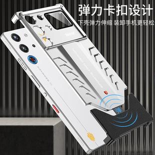 适用红魔10pro手机壳金属无边框新款红魔10pro+保护套金属电竞+硬壳高端皮革保时捷设计铝合金防摔散热透气男
