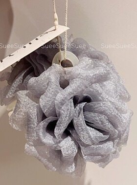 韩国东大门新款蓝灰色花朵度假风仙气大花氛围感神器盘发鲨鱼抓夹