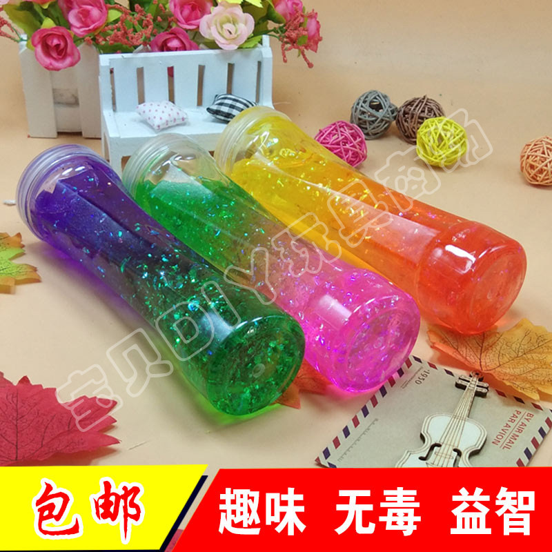 彩虹泡泡魔法水晶泥儿童安全无毒不粘手气泡史莱姆透明diy套装泥