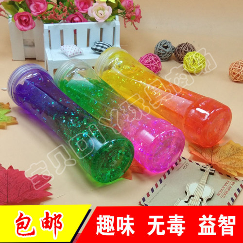 彩虹魔法水晶泥无毒粘手气泡透明