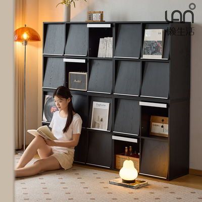 书柜展示柜家用客厅黑色
