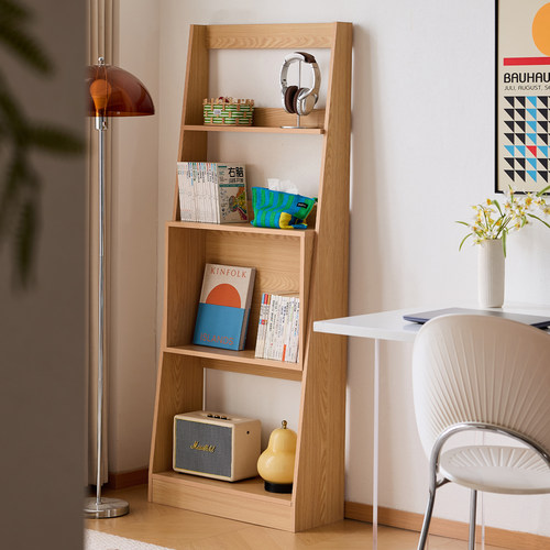 实木落地书架收纳储物柜子