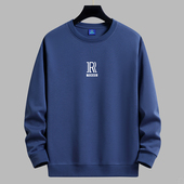 秋冬新款 休闲宽松重磅青年打底保暖衣潮 加绒加厚纯棉圆领卫衣男士