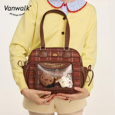 VANWALK圣诞系列 小众设计二次元小食量痛包少女手提单肩包托特包