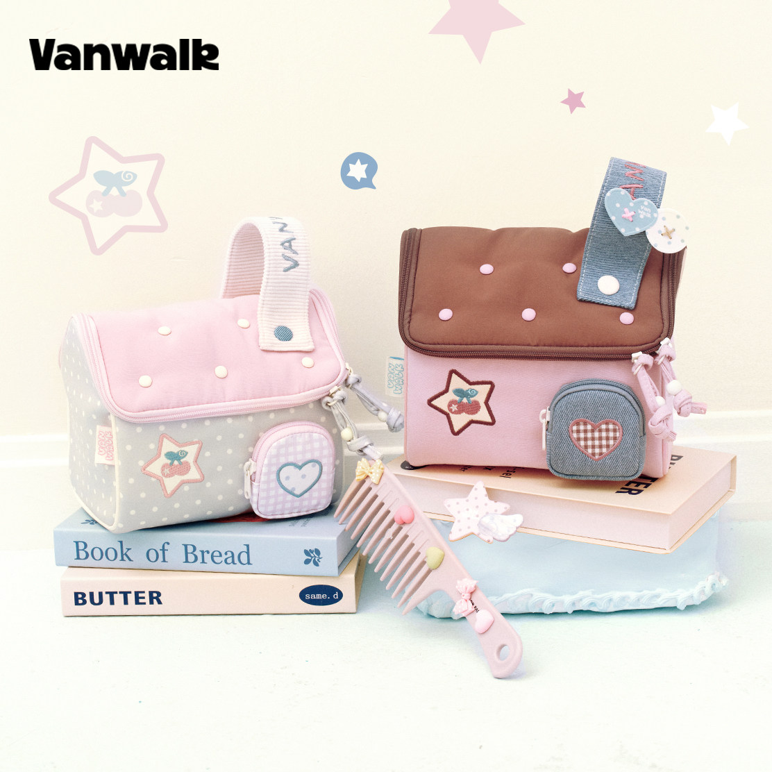 VANWALK/出走樱桃小房子化妆包包