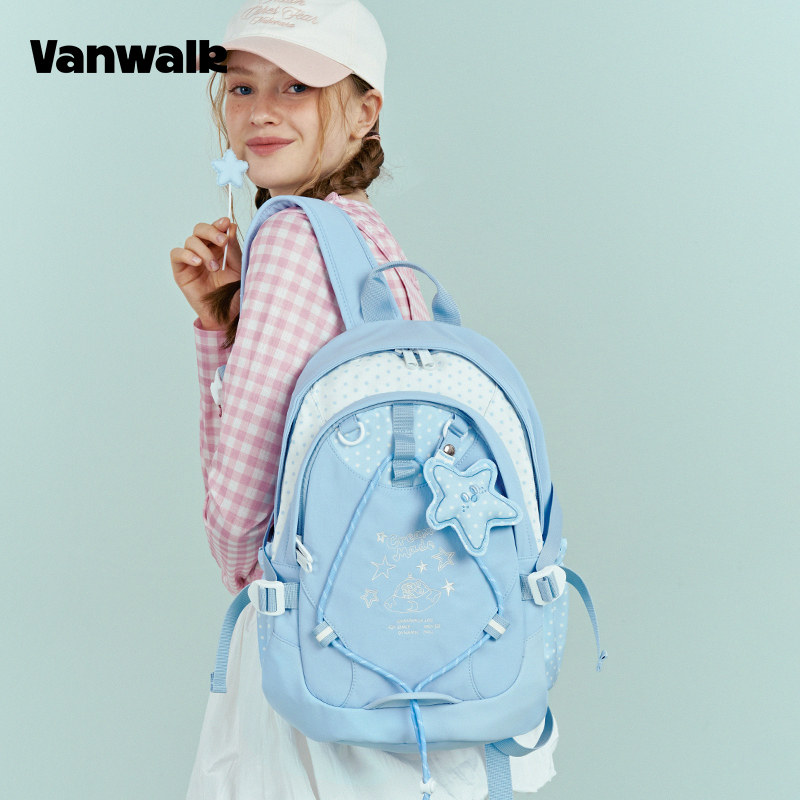 VANWALK/出走学生轻便背包双肩包图片