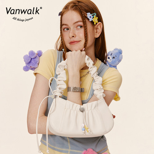 VANWALK×CareBears联名 小众设计单肩手提云朵包高级感腋下包女