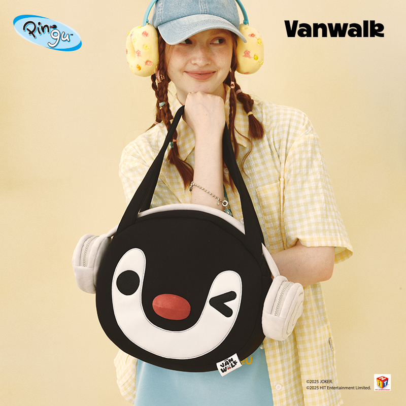 VANWALK/出走可爱企鹅毛绒公仔包