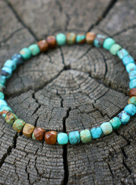 绿松石方糖手链精致小众轻奢复古