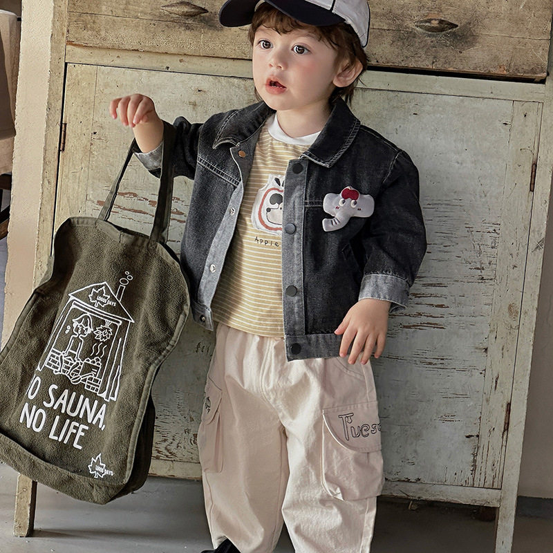 男童韩版牛仔外套男宝宝春季新款翻领开衫 a类婴幼儿卡通衬衫上衣,童装/婴儿装/亲子装,儿童牛仔外套,淘宝优惠券,粉丝福利购,淘宝优惠卷