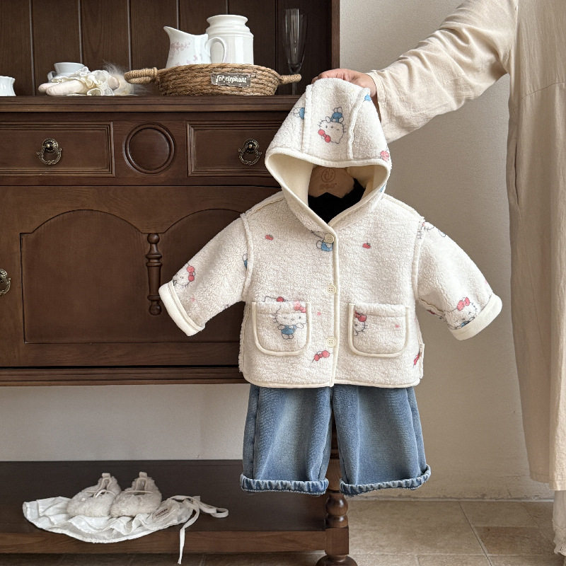 婴儿衣服秋冬季女宝宝套装加厚深套装