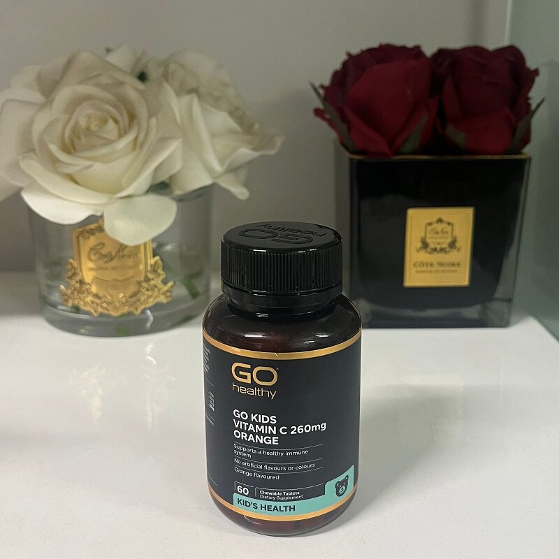 新西兰 Go healthy高之源 儿童维生素C咀嚼片260mg  60粒 桔子味