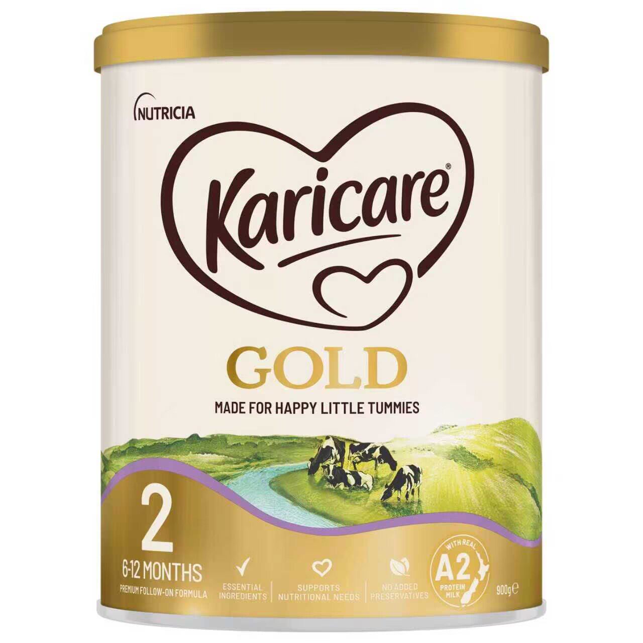 【3罐】新西兰 Karicare可瑞康A2金装加强二2段3罐一箱包邮税新版