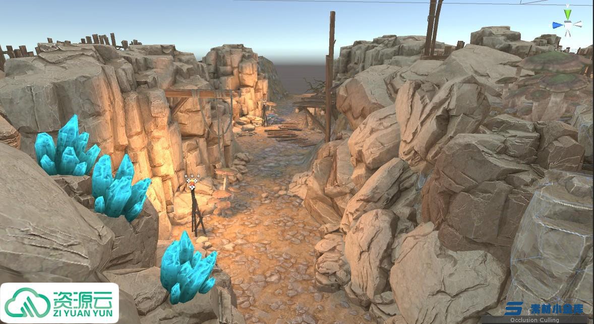 Unity3d欧美写实次时代矿洞的场景 Unity3d场景模型 U3d模型 3D