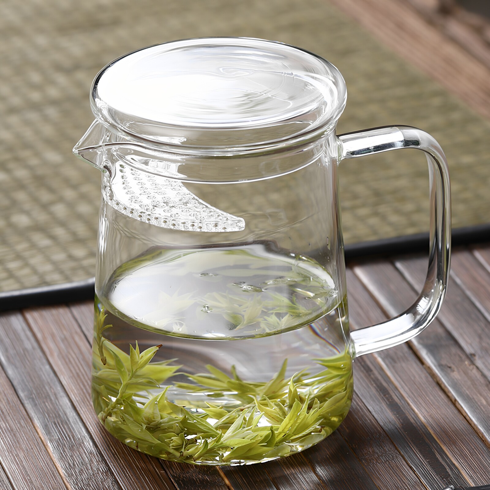 公道杯月牙过滤泡茶杯一体过滤