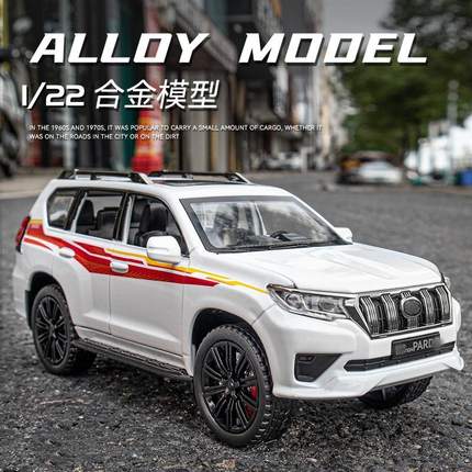 新款1:22沣田普啦多合金车模型仿真灞道越野车摆件儿童玩具小汽车