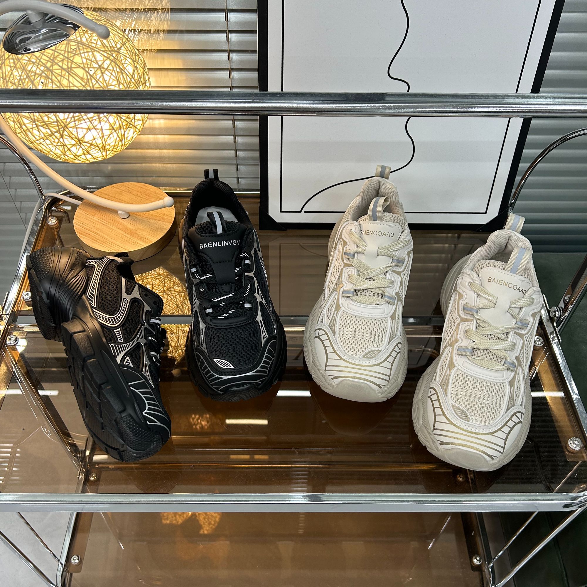 厚底休闲老爹鞋女2025春夏新款运动透气百搭潮流系带增高女鞋