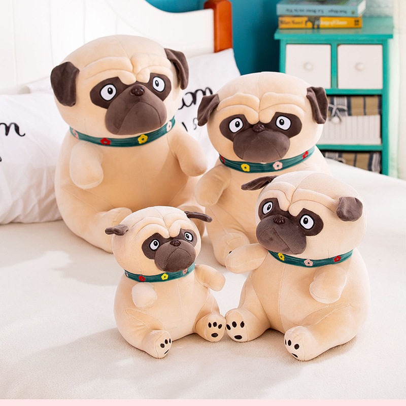 可爱仿真巴哥犬狗公仔毛绒玩具沙皮狗狗玩偶儿童布娃娃生日礼物女