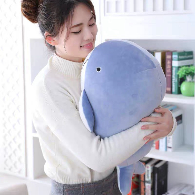 海洋动物鲨鱼海鲸毛绒玩具大抱枕 小海鲸9寸抓机布娃娃玩偶礼品