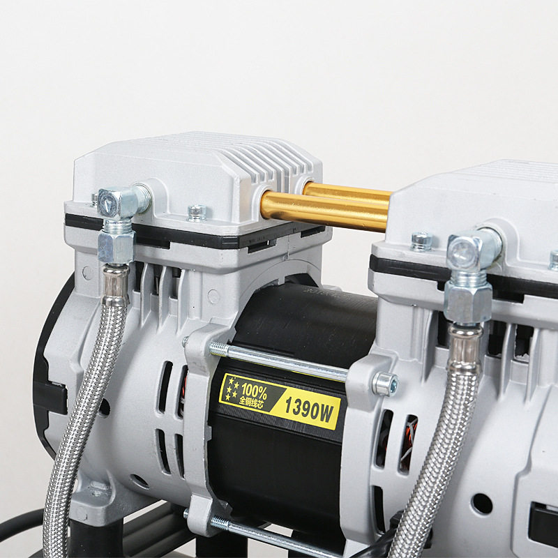 伏虎气泵空压机小型空气压缩机充气无油静音220v木工喷漆冲气泵