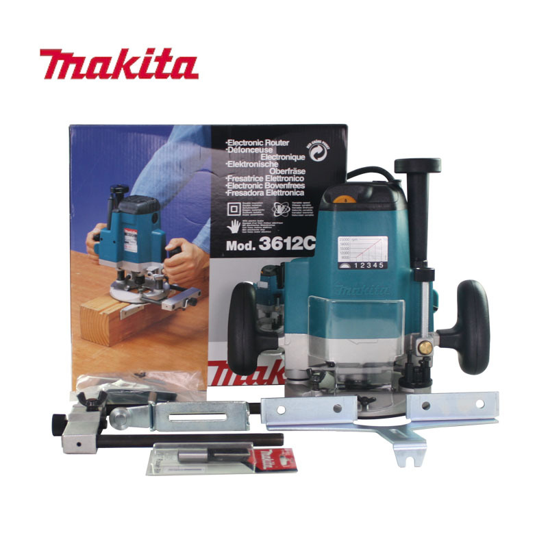 牧田电木铣雕刻机3612c手持式电动木工修边机木板开槽机电动工具