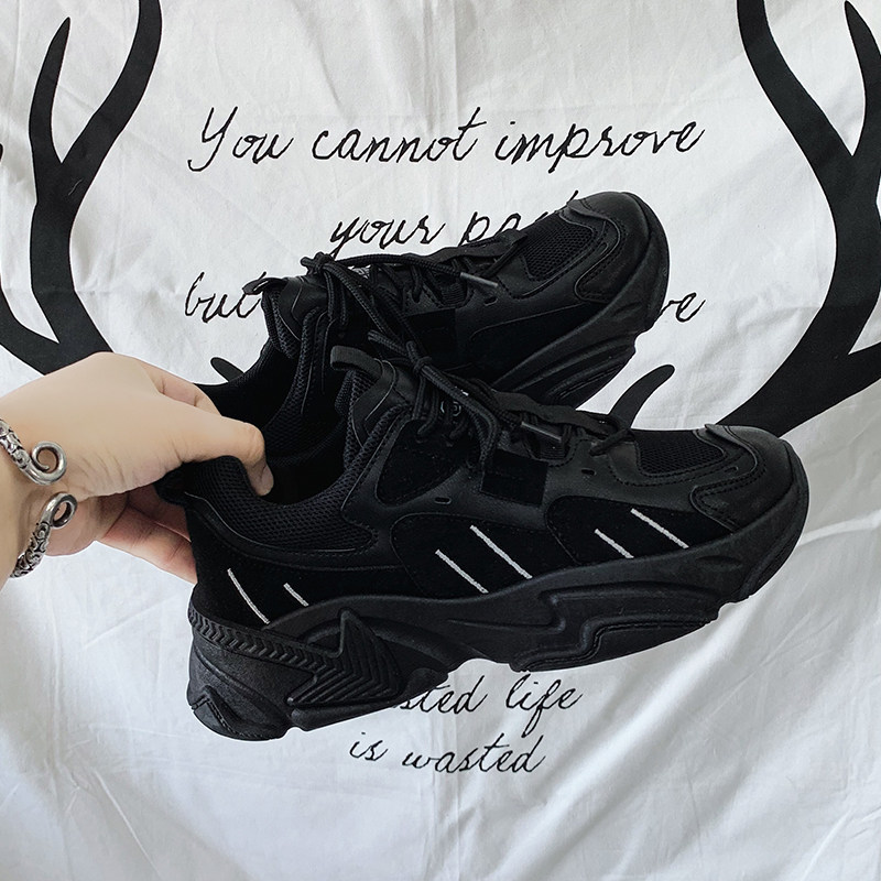 男鞋潮鞋韓版厚底增高運動鞋春季學生超火網紅老爹鞋