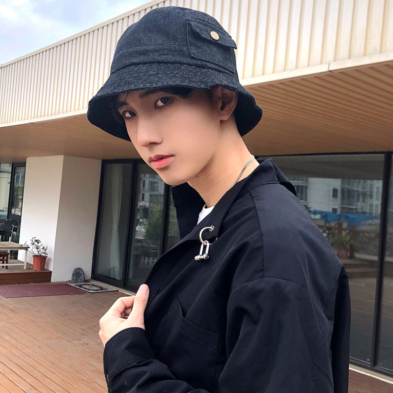 New fisherman's hat for women's Japanese face small sunshade Bucket Hat pleated bubble plain basin hat