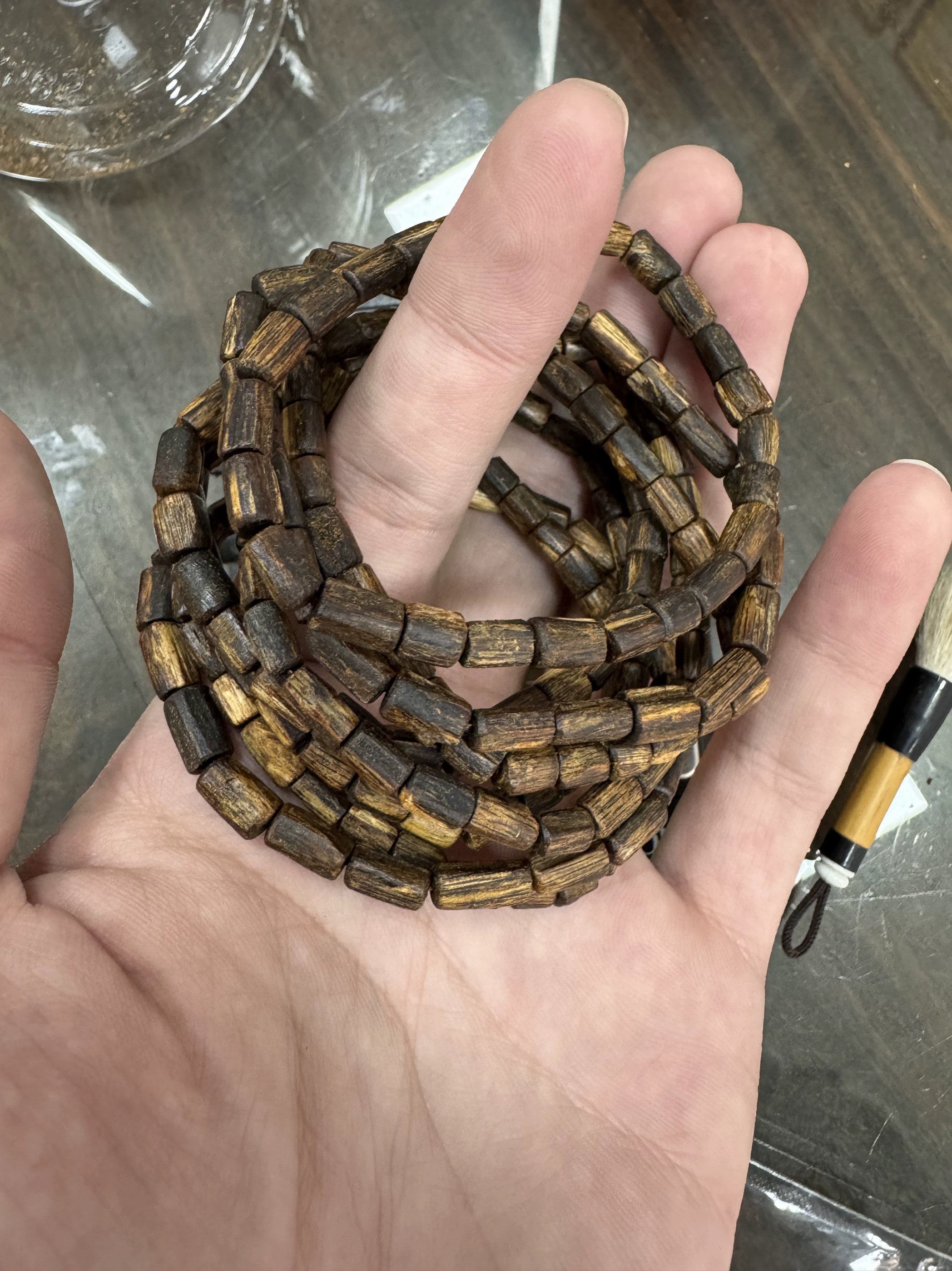 越南芽庄白奇楠沉香手串沉水级随沉香