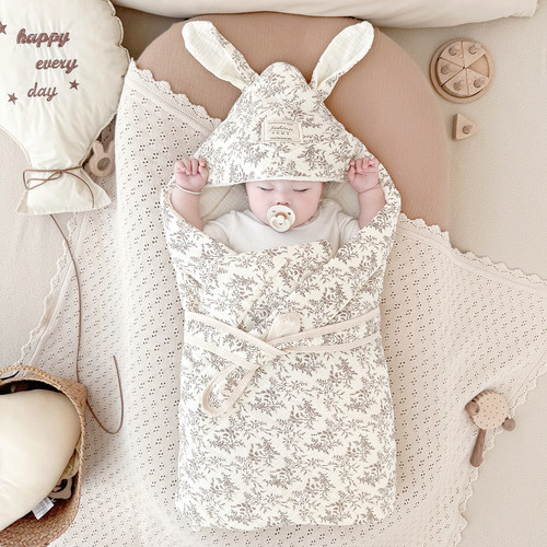 婴儿包被初生儿抱被纯棉加厚