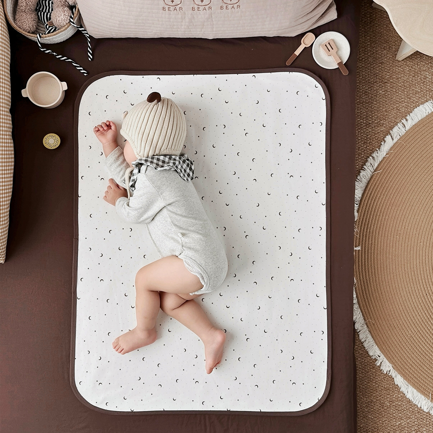 隔尿垫婴儿童纯棉防水透气可水洗姨妈大尺寸a类宝宝床单尿布床垫