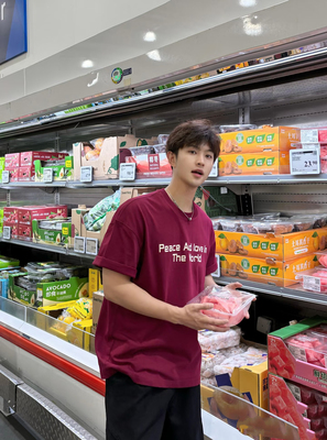 重磅纯棉潮牌字母美式短袖印花T恤夏季宽松半袖简约新款上衣圆领