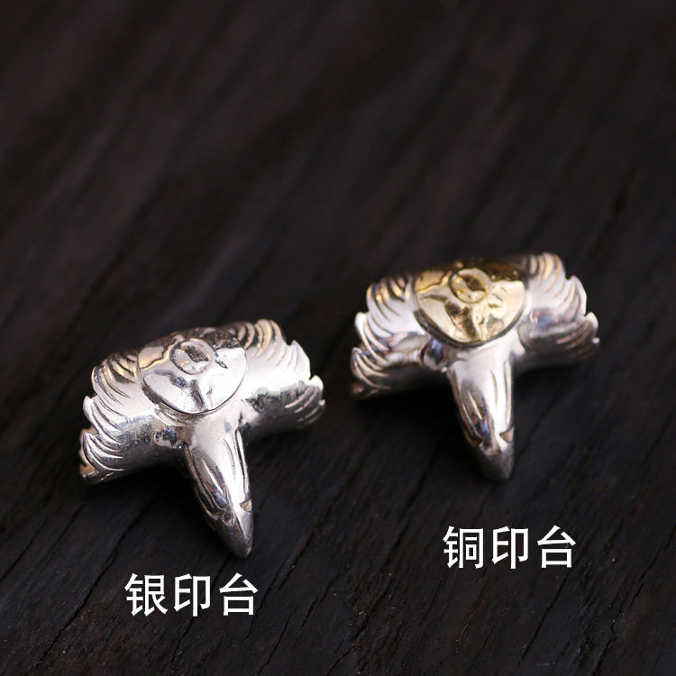 金馨高桥吾郎制作925银鹰头珠图片