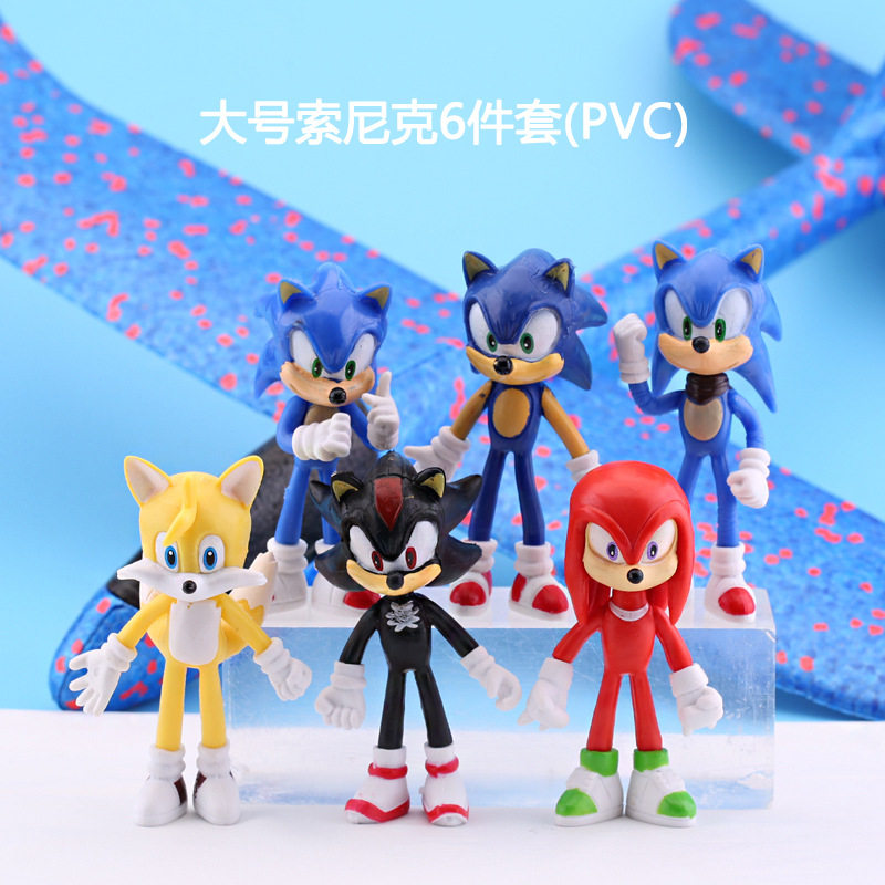 盲盒手办盲盒索尼克力量手办儿童生日蛋糕摆件烘焙情景装饰扭蛋玩