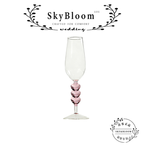 SkyBloom诗客轻奢高档水晶高脚香槟酒杯起泡酒杯高颜值鸡尾酒杯子