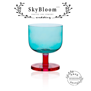 SkyBloom诗客高颜值矮脚香槟杯轻奢高档起泡酒杯香槟酒杯子玻璃杯