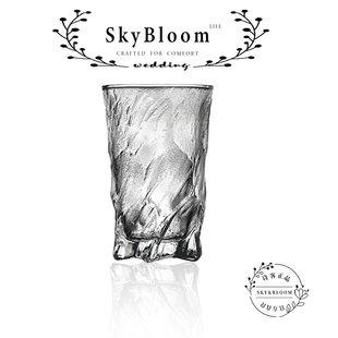 SkyBloom诗客凝晶杯玻璃杯洋酒杯家用小众复古威士忌酒杯高颜值
