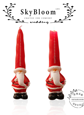 SkyBloom诗客圣诞老人蜡烛圣诞氛围感小礼品礼物装饰摆件节日布置