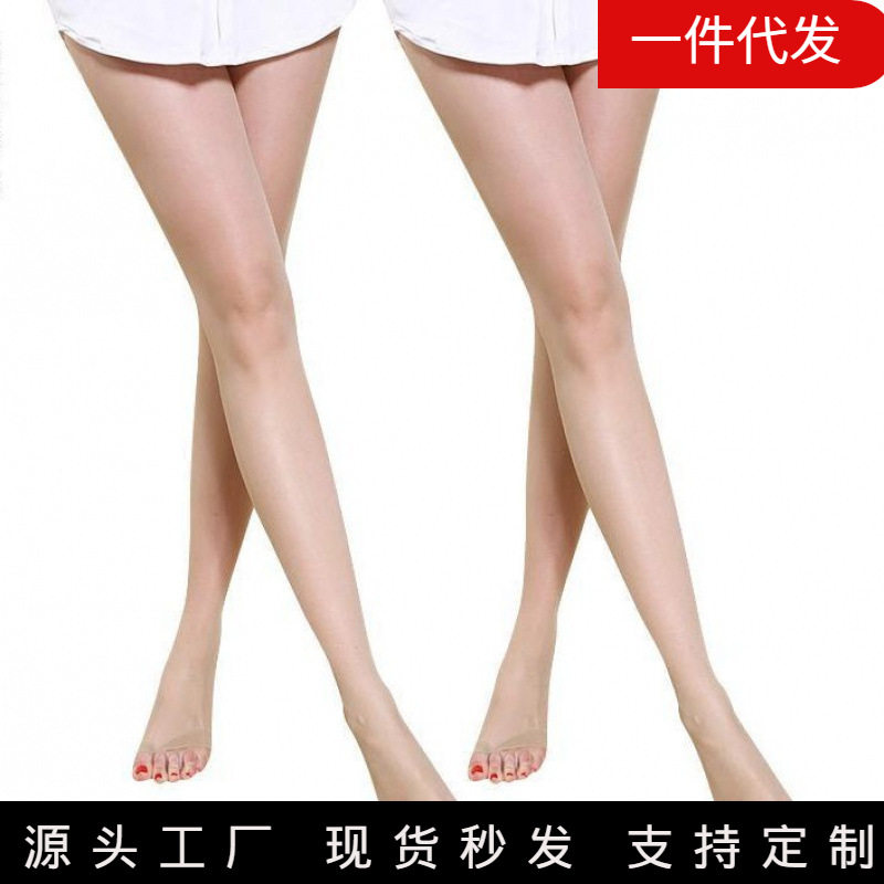 一件代发鱼嘴丝袜薄款勾丝夏季黑色光腿超薄全透明T档连裤袜