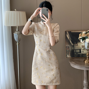 新中式国风旗袍改良连衣裙2025新款秋装高端气质小个子裙子早秋女