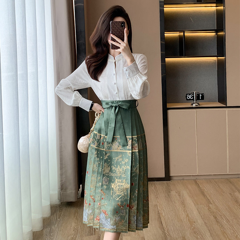 新中式汉服连衣裙2025秋装