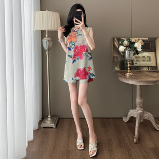 新中式国风时尚套装女2025夏季高端轻奢高级感无袖上衣短裤两件套