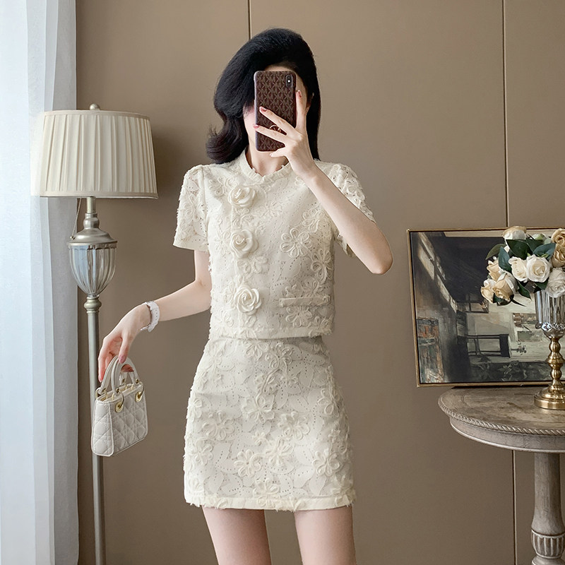 2025夏季新款新中式国风时尚套装裙女气质高级感一整套搭配两件套