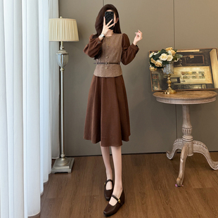 轻熟优雅风马甲连衣裙套装裙女秋季气质高级感两件套2025秋装新款