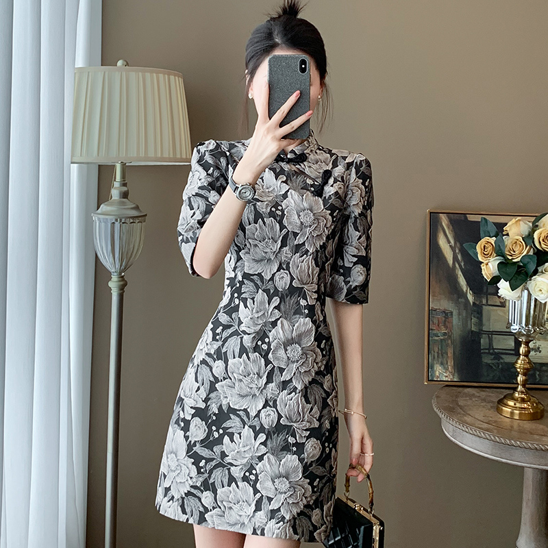 新中式旗袍连衣裙2024早秋新款