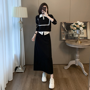 时尚休闲套装裙女秋冬2025新款洋气显瘦卫衣半身裙气质加绒两件套