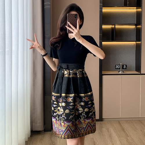 新中式国风气质复古连衣裙女夏