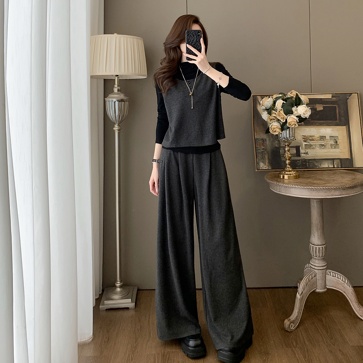 港风时尚套装女2025春秋季洋气